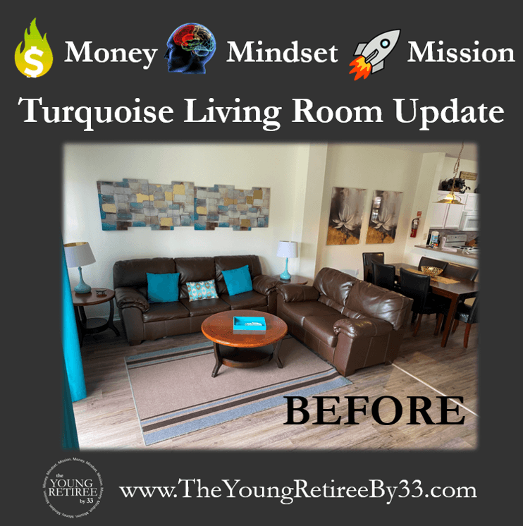 Before Turquoise Living Room