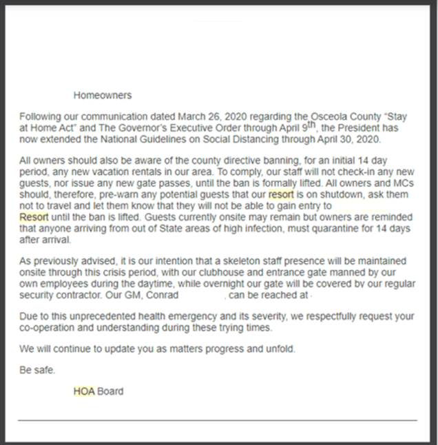 Terra Verde HOA Email
